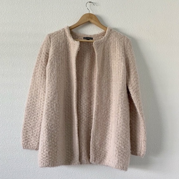 Adrianna Papell Sweaters - Adrianna Papell Blush Pink Knitted Sweater Jacket